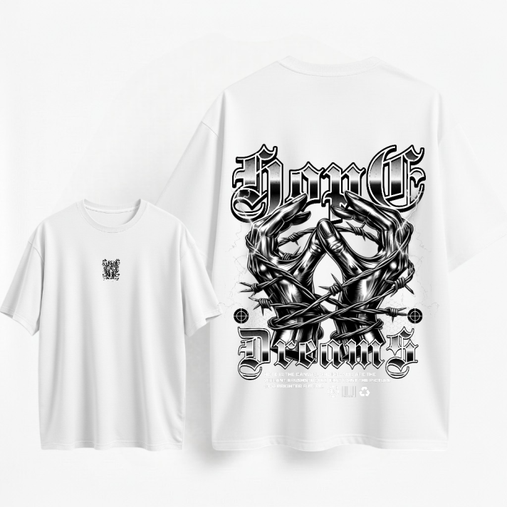 Camiseta oversize Estampado Personalizado En Algodon # 41