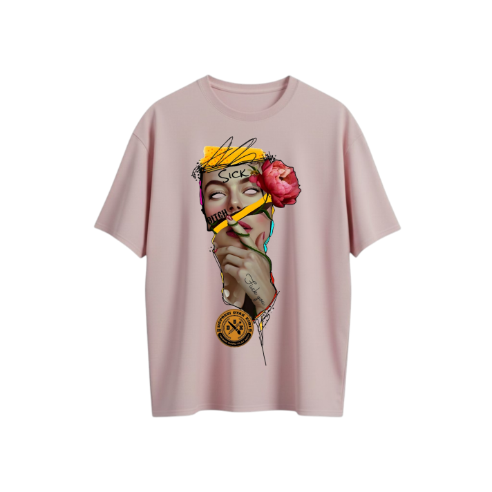 Camiseta oversize Estampado Personalizado En Algodon # 65