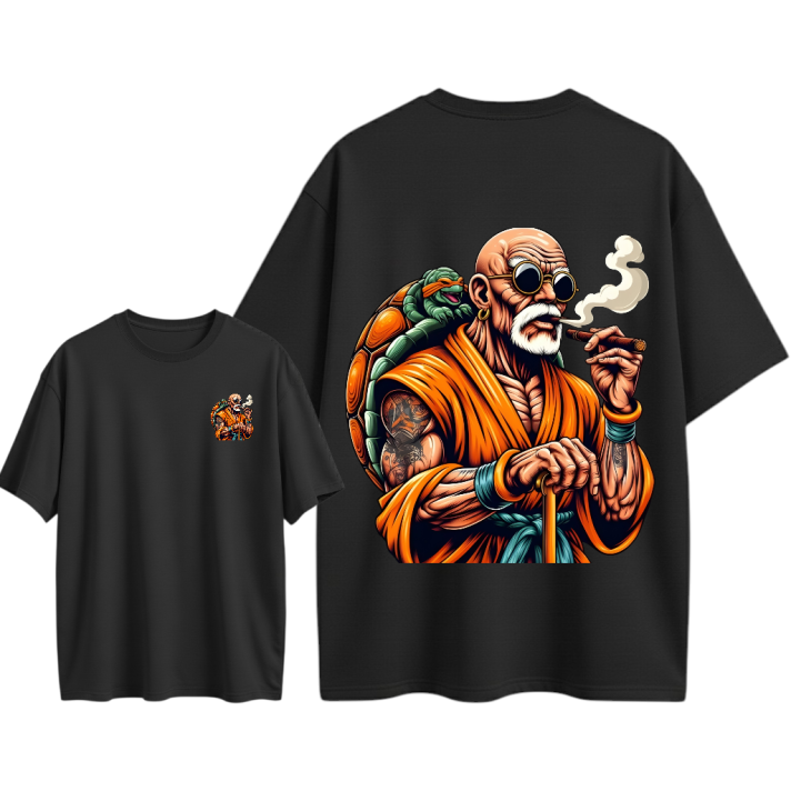 Camiseta oversize Estampado del Mastro Roshi
